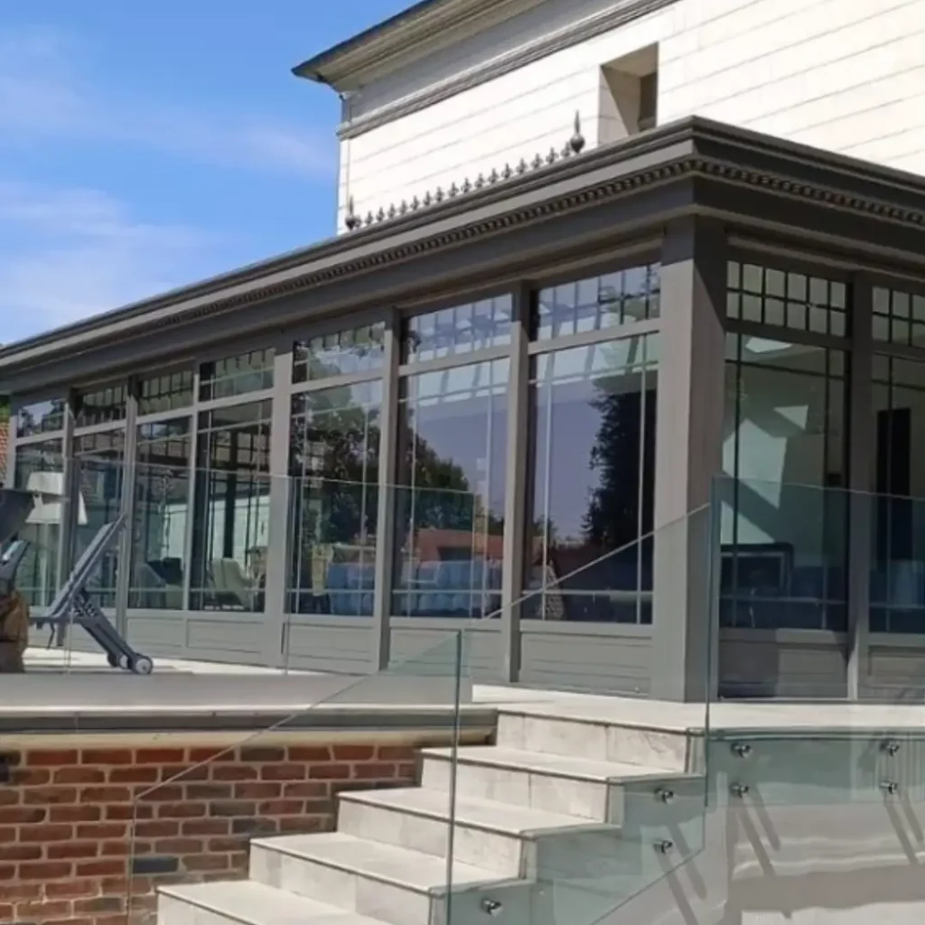 Escaliers garde corps en verre manoir