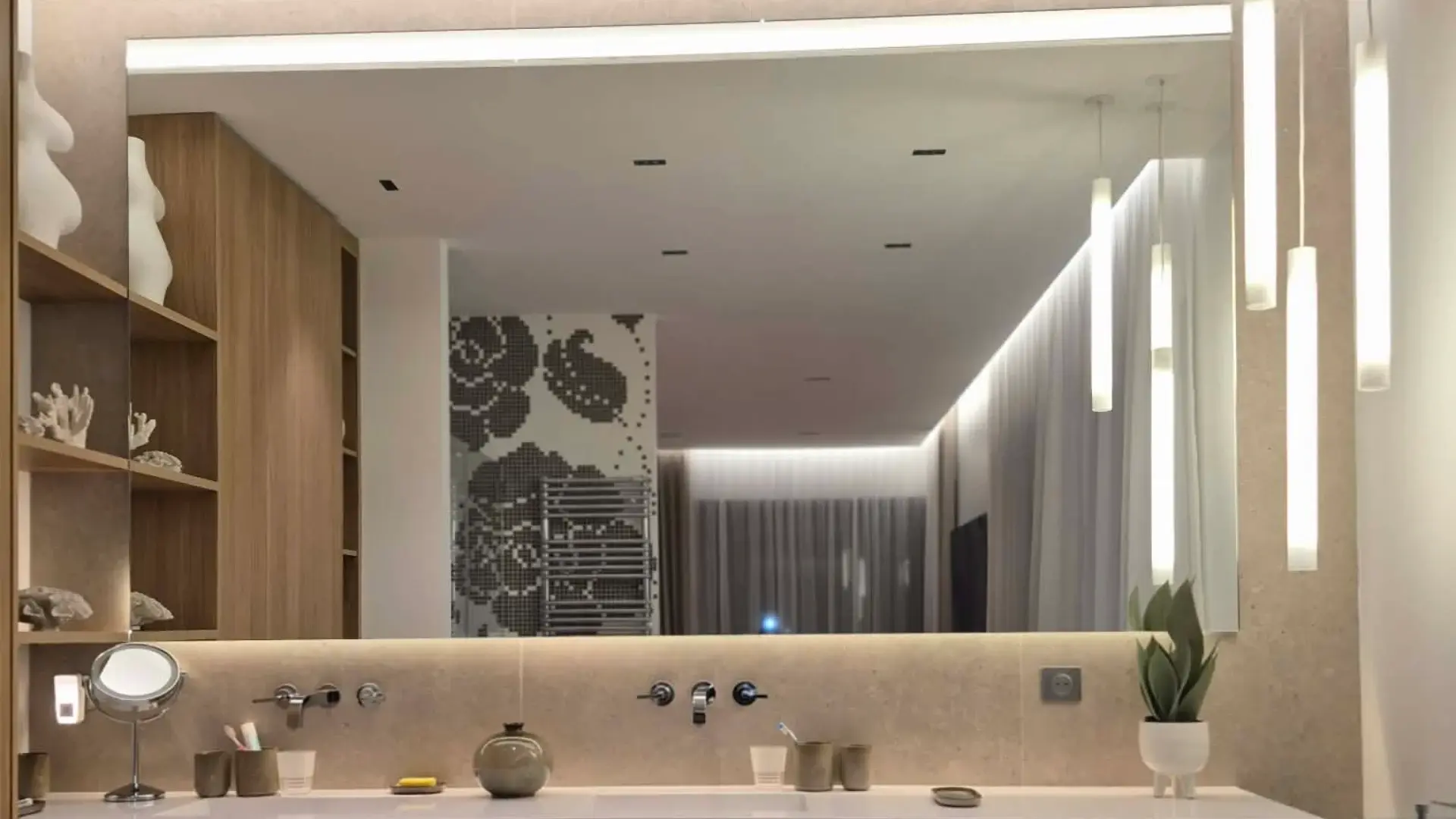 Pare-douche en verre trempé anticalcaire, Villa GOB au Touquet