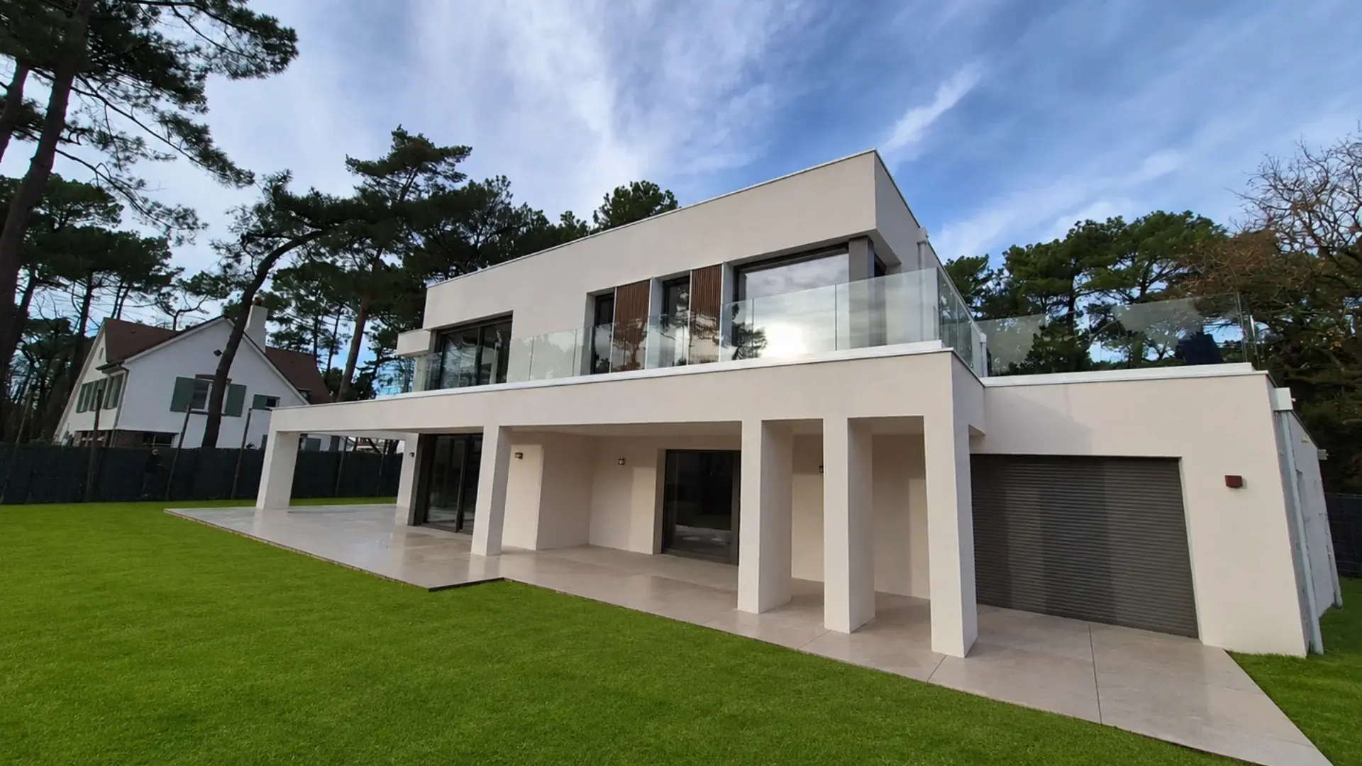 Garde-corps en verre de la Villa GOB au Touquet