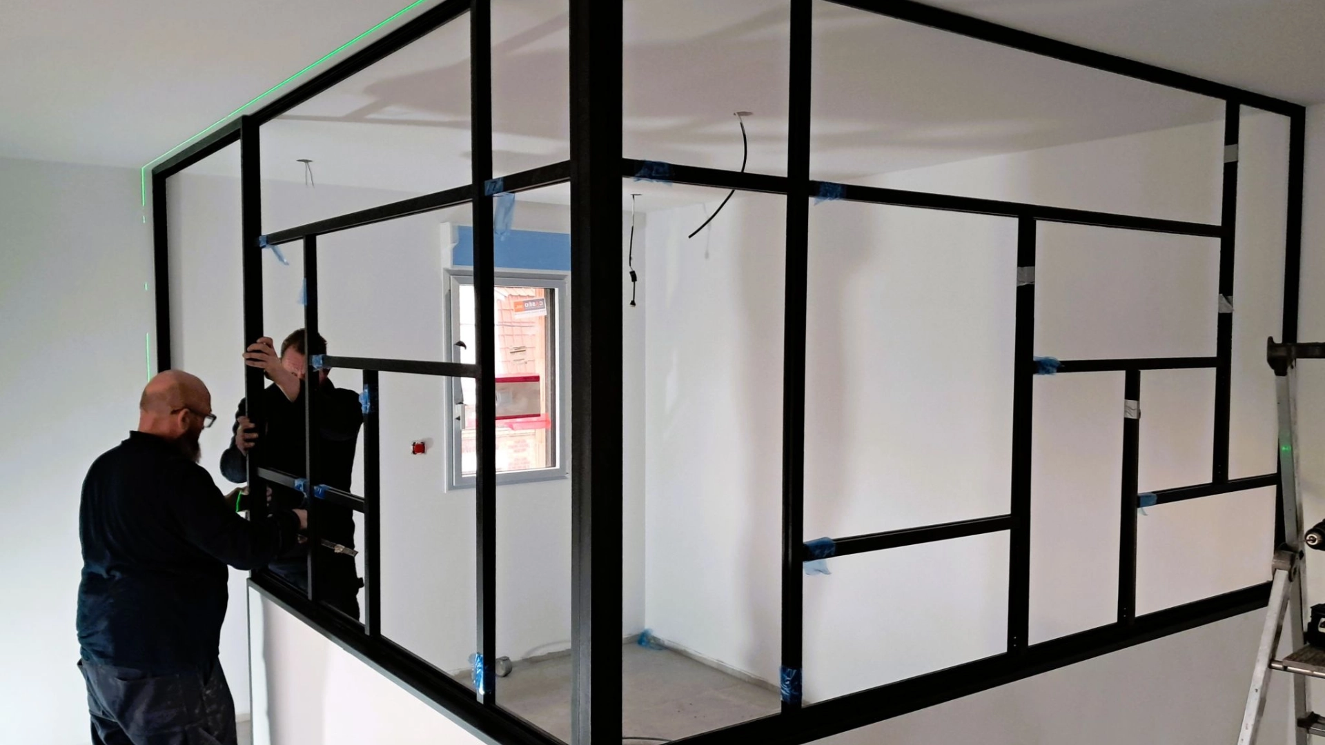 Verrière intérieure séparant deux pièces, Le Kap Verre Dunkerque