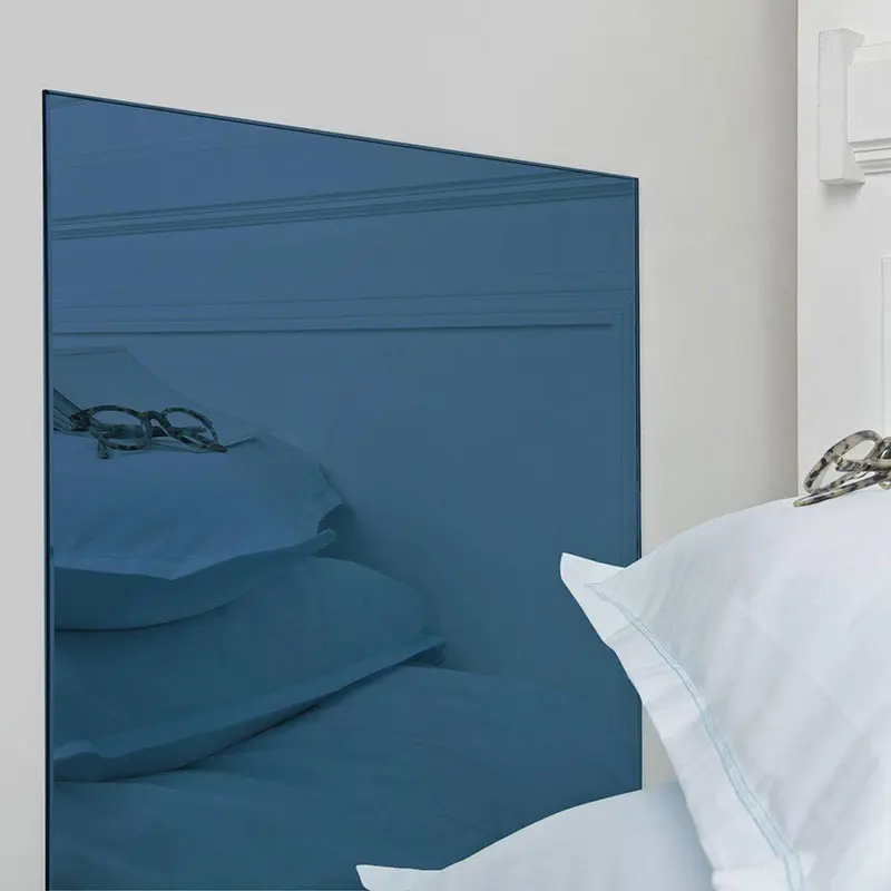 Miroir coloré bleu